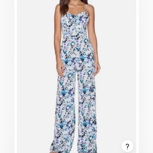Sam Edelman Floral Wide Leg Jumpsuit Romper
